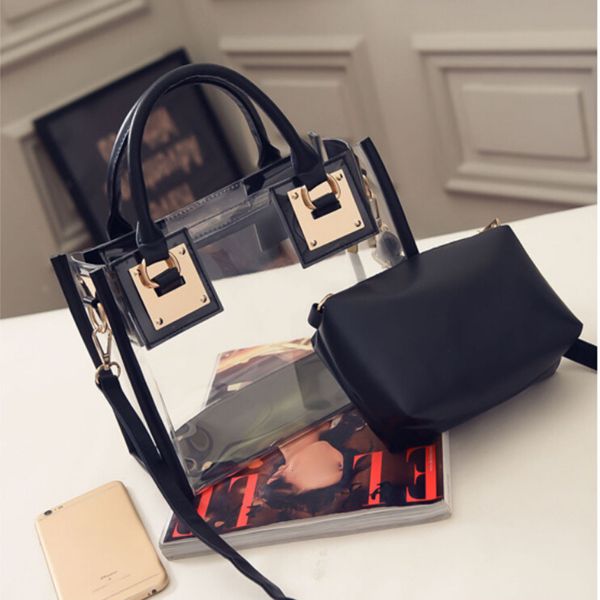 ins pvc transparent shoulder pure color shoulder bag jelly candy beach handbag messeng bag casual tote sac black
ins pvc transparent shoulder pure color shoulder bag jelly candy beach handbag messeng bag casual tote sac black