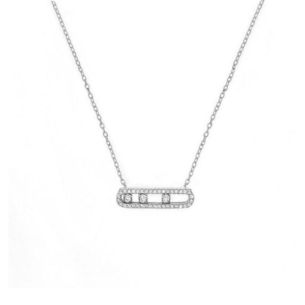 france fashion real 925 sterling silver fashion necklace bracelet with three moved stone clear cz for women jewelry collier mx200810
france fashion real 925 sterling silver fashion necklace bracelet with three moved stone clear cz for women jewelry collier mx200810