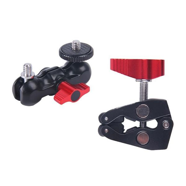 metal magic arm dual 1/4 ball head mount handlebar super clamp for hoe monitor tripod rig for dslr camera
metal magic arm dual 1/4 ball head mount handlebar super clamp for hoe monitor tripod rig for dslr camera