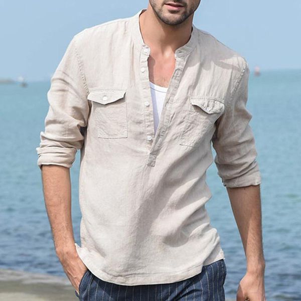 men's casual shirts blouse cotton linen shirt loose long sleeve tee spring autumn summer handsome men, White;black
men's casual shirts blouse cotton linen shirt loose long sleeve tee spring autumn summer handsome men, White;black