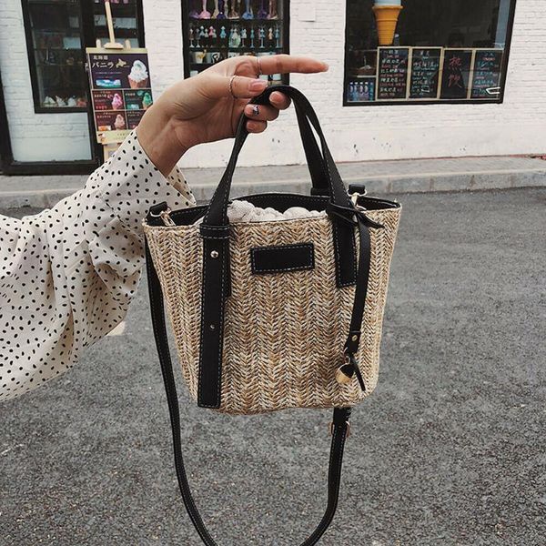 new women bohemia straw woven rattan string messenger tote handbag lady cross-body knitting summer beach composite bags
new women bohemia straw woven rattan string messenger tote handbag lady cross-body knitting summer beach composite bags