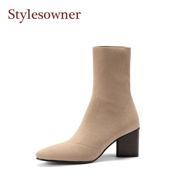 knitted socks boots women's 2020 autumn/winter new apricot woven stretch boots high-heeled round toe thick-heeled women shoes, Black
knitted socks boots women's 2020 autumn/winter new apricot woven stretch boots high-heeled round toe thick-heeled women shoes, Black