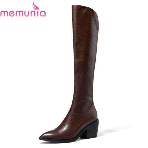 boots memunia 2021 big size 34-43 women brand thick high heels pointed toe ladies shoes winter solid color knee, Black
boots memunia 2021 big size 34-43 women brand thick high heels pointed toe ladies shoes winter solid color knee, Black