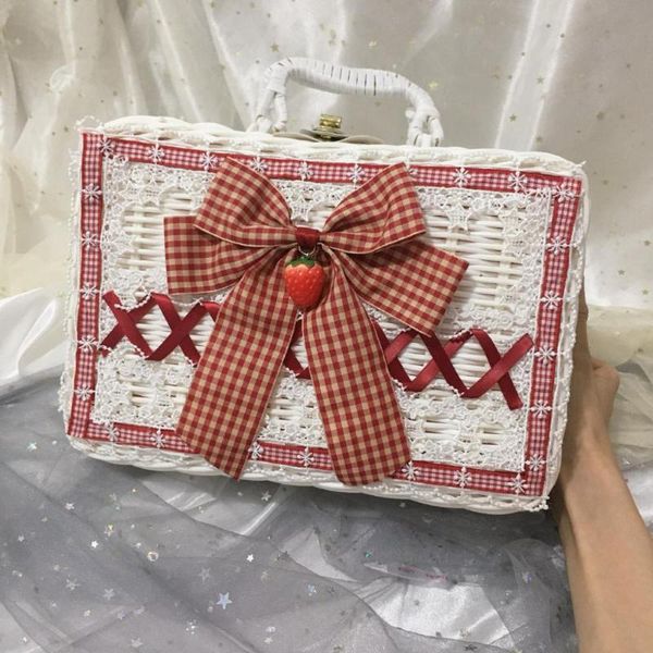 handmade sweet lolita lace & bow rattan suitcase princess girl tote bag
handmade sweet lolita lace & bow rattan suitcase princess girl tote bag