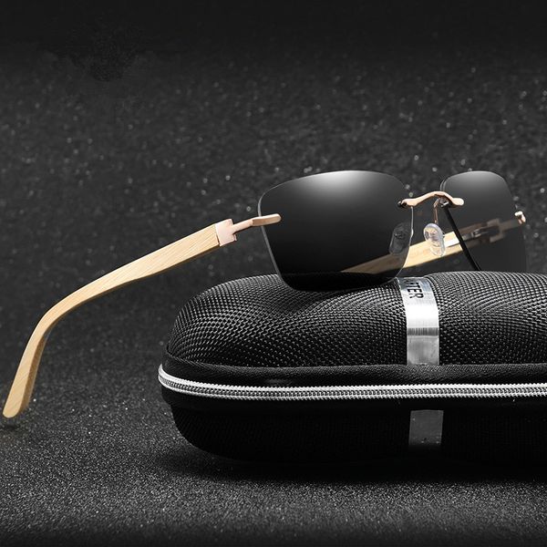 sunglasses vintage rimless men polarized sun glasses goggles classic 2021 men's retro bamboo wooden legs uv400 sunglass, White;black
sunglasses vintage rimless men polarized sun glasses goggles classic 2021 men's retro bamboo wooden legs uv400 sunglass, White;black
