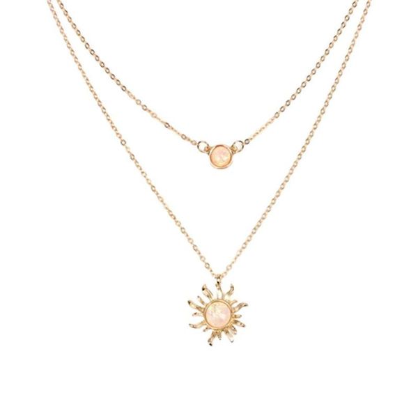 pendant necklaces sun flower necklace women multi-layer long chain crystal choker jewelry g2p8, Silver
pendant necklaces sun flower necklace women multi-layer long chain crystal choker jewelry g2p8, Silver