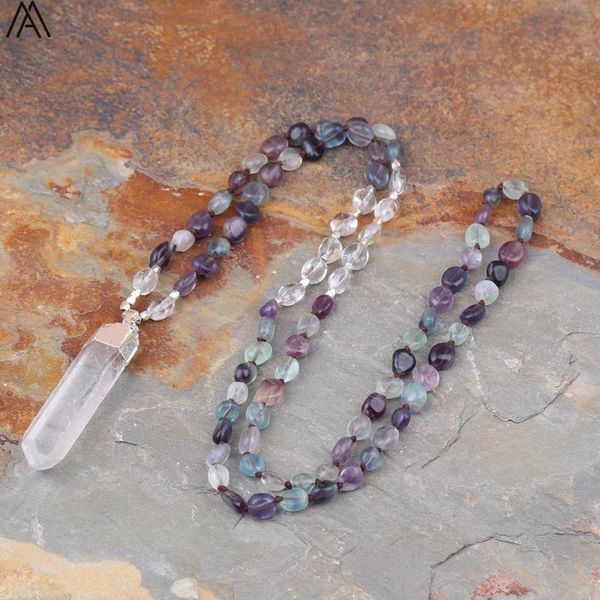 natural white quartz orm point pendant rainbow fluorite nugget beads cord knotted handmade necklace long 32 inch n0263amcd, Silver
natural white quartz orm point pendant rainbow fluorite nugget beads cord knotted handmade necklace long 32 inch n0263amcd, Silver