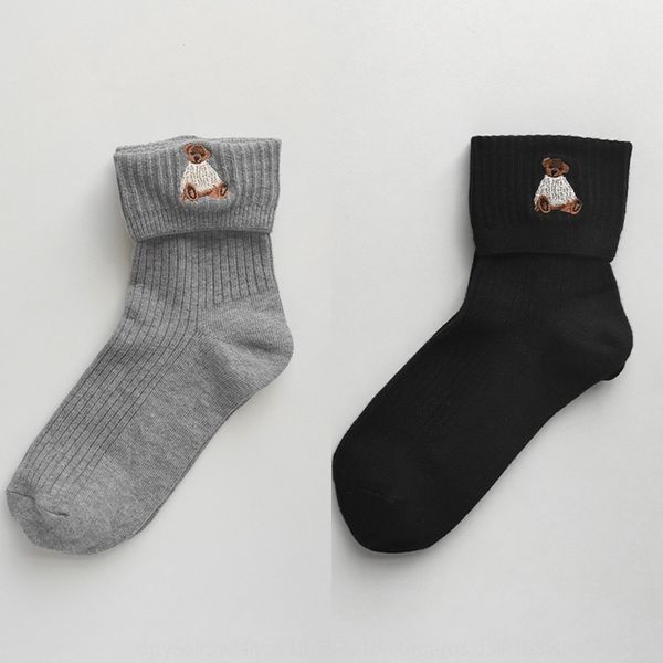 henny rue autumn and winter bear embroidery children's cotton antibacterial flanging socks ins autumn and winter xiong embroidered calf, Black
henny rue autumn and winter bear embroidery children's cotton antibacterial flanging socks ins autumn and winter xiong embroidered calf, Black