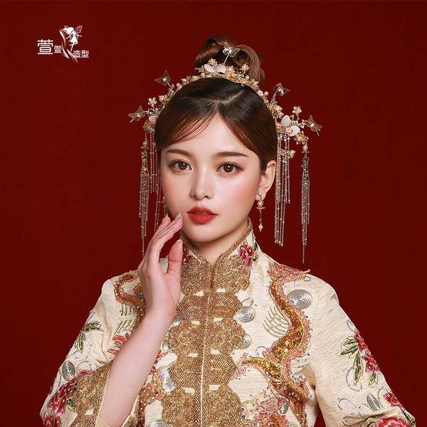 new chinese tassel tiara suitable for round tiara wedding ancient bride headdress wedding hair accessories, Golden;silver
new chinese tassel tiara suitable for round tiara wedding ancient bride headdress wedding hair accessories, Golden;silver