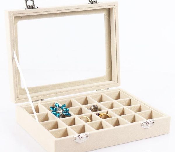 24 grids velvet jewelry display box charms organizer show case gift ring box11, Black;white
24 grids velvet jewelry display box charms organizer show case gift ring box11, Black;white