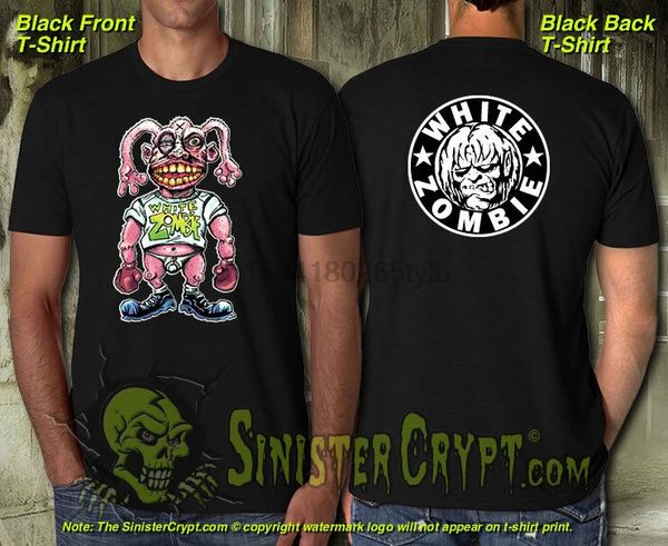 white zombie astro creep more human than human metal t-shirt s-6xl