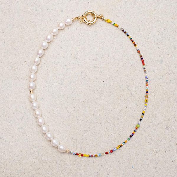 boho women rainbow necklace real freshwater pearl colorful beads creative design choker bridal wedding fashion jewelry gifts, Golden;silver
boho women rainbow necklace real freshwater pearl colorful beads creative design choker bridal wedding fashion jewelry gifts, Golden;silver