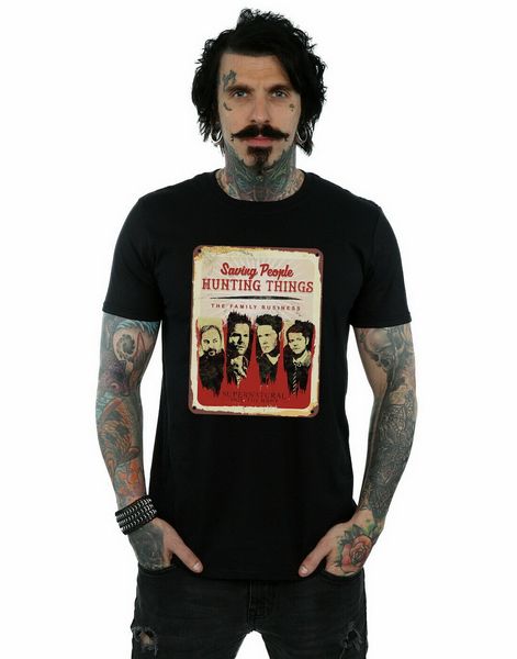 supernatural men's family business sign t-shirt cool casual tee shirt