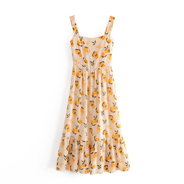 merodi summer women vintage french style high waist lemon print long dresses chic lady pleated slim sling dress vestido de mujer, Black;gray
merodi summer women vintage french style high waist lemon print long dresses chic lady pleated slim sling dress vestido de mujer, Black;gray