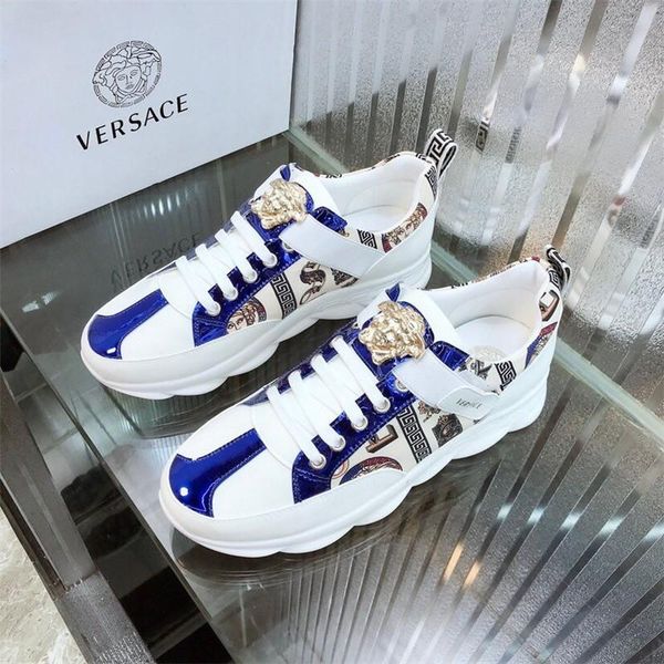 fashion designer chain reaction sneakers leather fabric rubber outsole speed coach platform casual shoes size 39-45 #f18, Black
fashion designer chain reaction sneakers leather fabric rubber outsole speed coach platform casual shoes size 39-45 #f18, Black