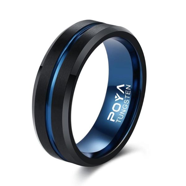 poya tungsten rings for men 8mm black blue center grooved beveled edges wedding engagement band, Slivery;golden
poya tungsten rings for men 8mm black blue center grooved beveled edges wedding engagement band, Slivery;golden