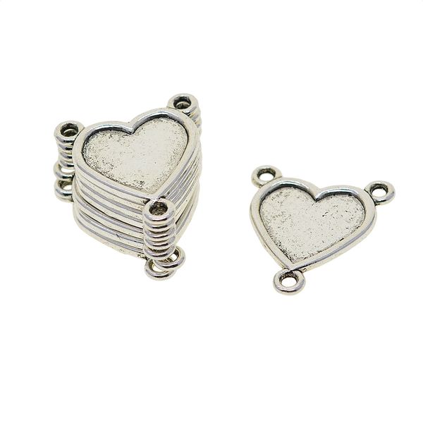 20 pieces tibetan silver heart shaped charms pendants diy necklace connector, Black
20 pieces tibetan silver heart shaped charms pendants diy necklace connector, Black