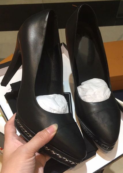 new fashion office lady work shoes women pumps round toe black color original genuine leather highheeled chain women039s dress
new fashion office lady work shoes women pumps round toe black color original genuine leather highheeled chain women039s dress