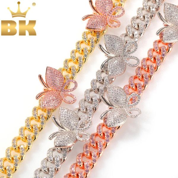 chains the bling king women butterfly pendants 12mm cuban pink necklace rose gold chain cz luxury hiphop jewelry, Silver
chains the bling king women butterfly pendants 12mm cuban pink necklace rose gold chain cz luxury hiphop jewelry, Silver