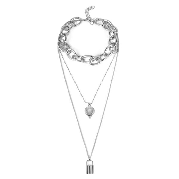 punk lover's lock pendant choker necklace boho clavicle golden thick chain opal crystal necklaces necklace women gift silver
punk lover's lock pendant choker necklace boho clavicle golden thick chain opal crystal necklaces necklace women gift silver