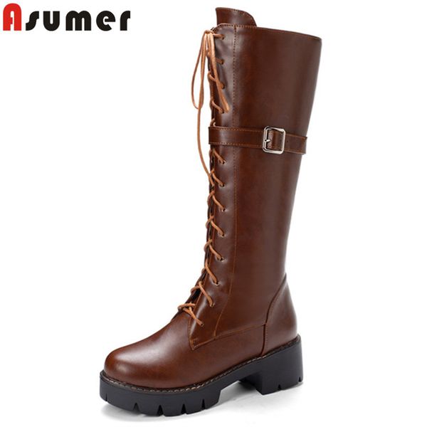 asumer big size 34-43 fashion knee high boots round toe zip autumn winter boots cross tied prom flat platform women 2020, Black
asumer big size 34-43 fashion knee high boots round toe zip autumn winter boots cross tied prom flat platform women 2020, Black