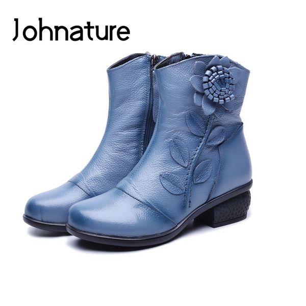 johnature genuine leather platform boots 2020 new autumn winter women shoes zip round toe flower leisure sewing ankle boots, Black
johnature genuine leather platform boots 2020 new autumn winter women shoes zip round toe flower leisure sewing ankle boots, Black
