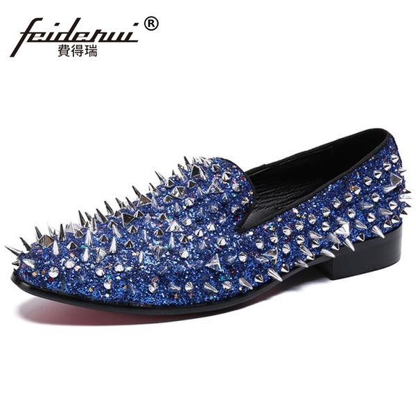 plus size round toe slip on man handmade moccasin loafers genuine leather spikes men's comfortable rivets casual shoes sl795, Black
plus size round toe slip on man handmade moccasin loafers genuine leather spikes men's comfortable rivets casual shoes sl795, Black