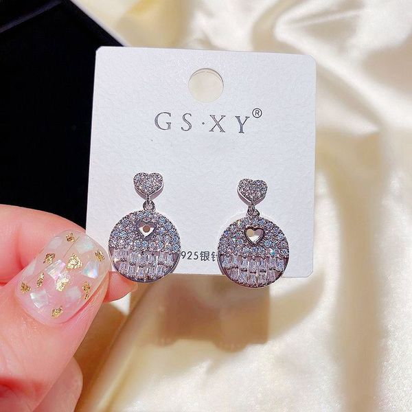 exquisite cz crystal heart earrings white gold color micro paved cubic zirconia earrings women jewelry, Silver
exquisite cz crystal heart earrings white gold color micro paved cubic zirconia earrings women jewelry, Silver