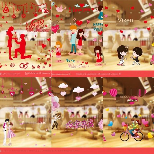 chinese valentine's day decorations doors and windows cafe valentine's day glass sticker door restaurant window sticker atmosphere
chinese valentine's day decorations doors and windows cafe valentine's day glass sticker door restaurant window sticker atmosphere