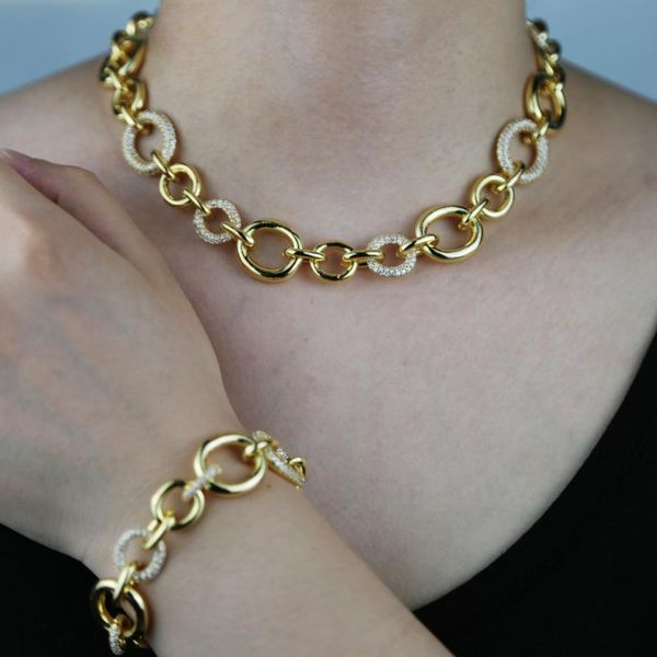 gold color fashion women jewelry geometric round circle link chain necklace bracelet set, Golden;silver
gold color fashion women jewelry geometric round circle link chain necklace bracelet set, Golden;silver