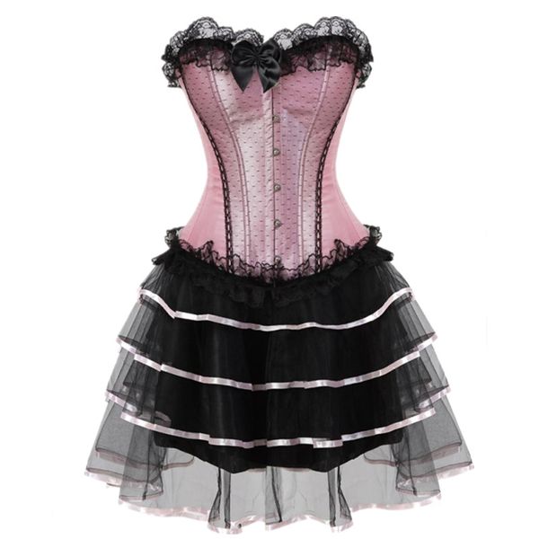 s-6xl women burlesque dancer dress witch halloween underbust bustier corset mini skirt gothic corset dress with skirt, Black;white
s-6xl women burlesque dancer dress witch halloween underbust bustier corset mini skirt gothic corset dress with skirt, Black;white