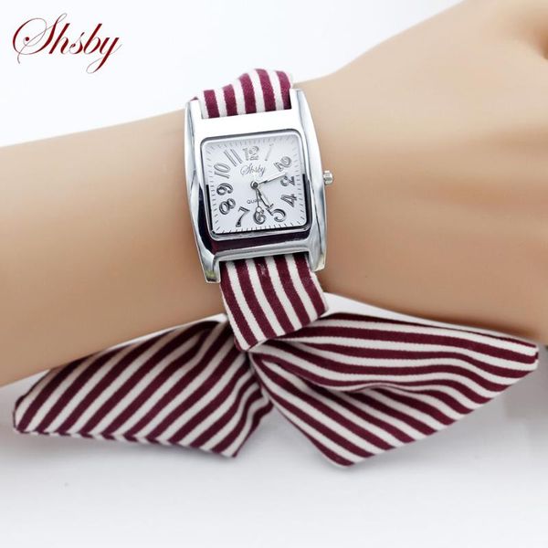 shsby brand new ladies concise stripe cloth wristwatch women dress watches fabric watch sweet girls bracelet watch, Slivery;brown
shsby brand new ladies concise stripe cloth wristwatch women dress watches fabric watch sweet girls bracelet watch, Slivery;brown