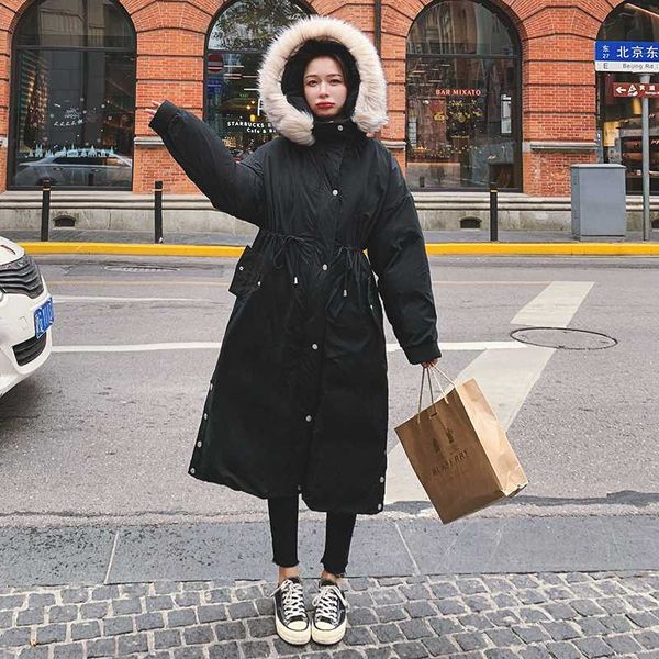 winter 2020 female jacket korean draw string waist fur hooded parkas coat thick warm loose casual oversized women jacket m26, Black
winter 2020 female jacket korean draw string waist fur hooded parkas coat thick warm loose casual oversized women jacket m26, Black
