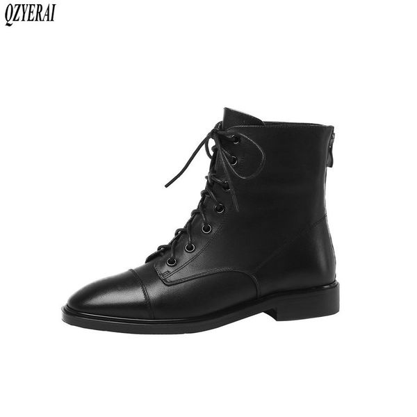 boots qzyerai winter genuine leather ankle women motorcycle female warm snow shoes cowhide, Black
boots qzyerai winter genuine leather ankle women motorcycle female warm snow shoes cowhide, Black