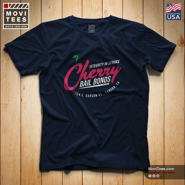 cherry bail bonds t-shirt 100% cotton fan art jackie brown inspired s-5xl