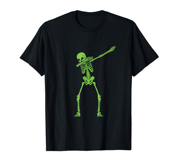 skeleton hip hop dance skull bones halloween t-shirt print t shirt men summer style fashion tee