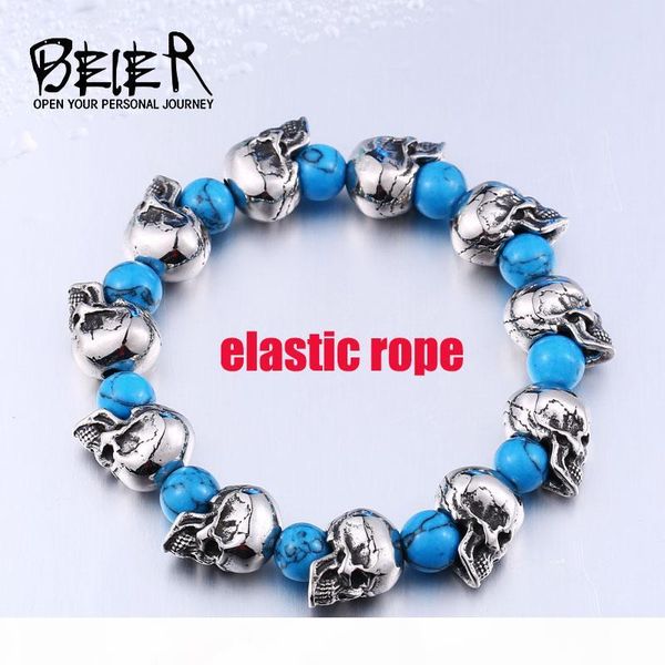 beier 316l stainless steel bracelet punk skull bracelet for vintage cool style men's jewelry llbc8-039r, Red;blue
beier 316l stainless steel bracelet punk skull bracelet for vintage cool style men's jewelry llbc8-039r, Red;blue