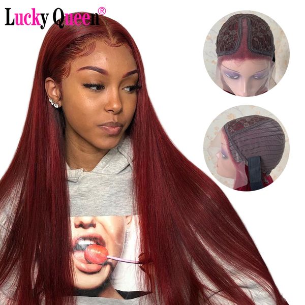 lucky queen ombre burgundy/99j colored 13x4x1 lace front wigs transparent lace wigs brazilian straight remy human hair, Black;brown
lucky queen ombre burgundy/99j colored 13x4x1 lace front wigs transparent lace wigs brazilian straight remy human hair, Black;brown