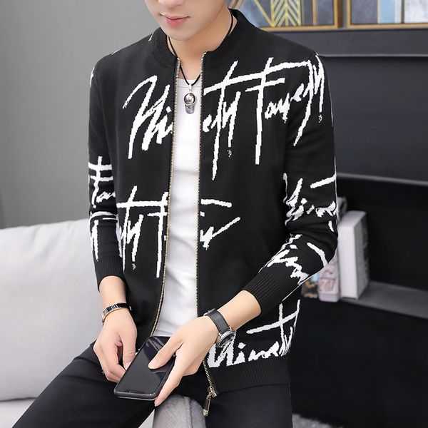men's sweaters warm cardigan knitted male print letter casual sweater coats men zipper pattern for man winter windbreaker, White;black
men's sweaters warm cardigan knitted male print letter casual sweater coats men zipper pattern for man winter windbreaker, White;black