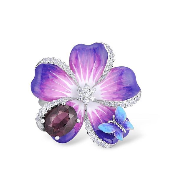 cluster rings 1 pc fashion purple flower butterfly delicate ring party chic jewelry handmade enamel for women gift, Golden;silver
cluster rings 1 pc fashion purple flower butterfly delicate ring party chic jewelry handmade enamel for women gift, Golden;silver