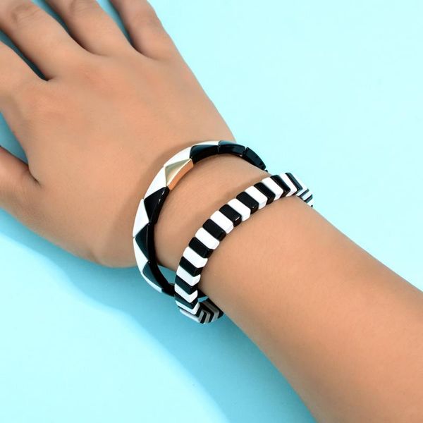charm bracelets vintage tile piano key color metal beads bracelet for women boho handmade enamel stretch jewelry, Golden;silver
charm bracelets vintage tile piano key color metal beads bracelet for women boho handmade enamel stretch jewelry, Golden;silver