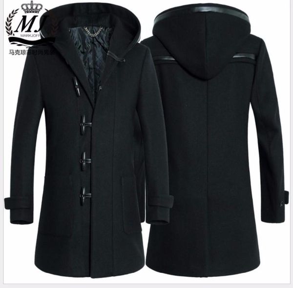men's wool & blends m-3xl winter men fashion windbreaker long woolen coat slim horn button hooded trench plus size clothing, Black
men's wool & blends m-3xl winter men fashion windbreaker long woolen coat slim horn button hooded trench plus size clothing, Black