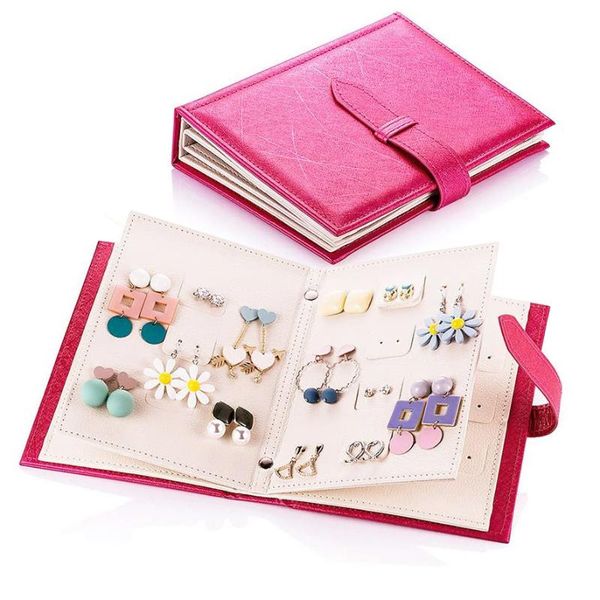 jewelry organizer, portable earring holder pu leather travel jewelry organizer case with foldable book design, Pink;blue
jewelry organizer, portable earring holder pu leather travel jewelry organizer case with foldable book design, Pink;blue