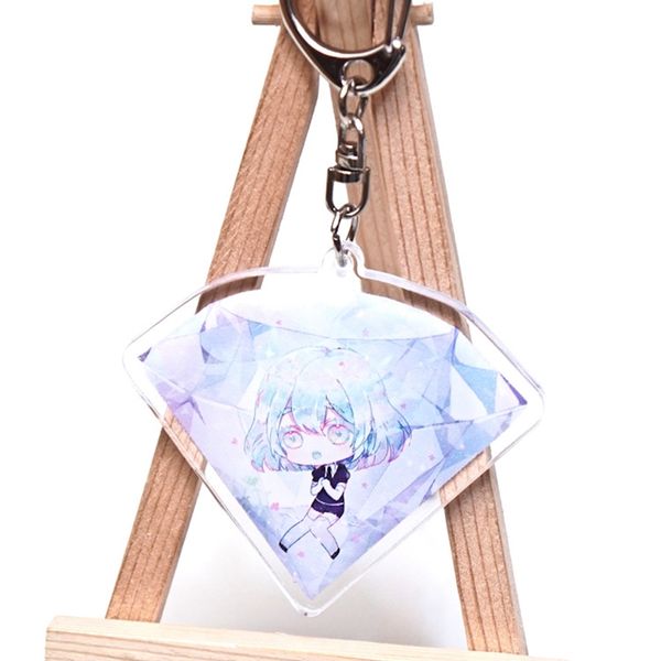 anime houseki no kuni phosphophyllite cinnabar pendant keychain keyring key rings new double sided key chains, Silver
anime houseki no kuni phosphophyllite cinnabar pendant keychain keyring key rings new double sided key chains, Silver