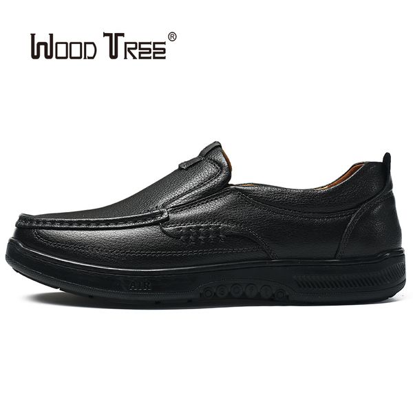 dress shoes woodtree 2021 men's leather breathable middle-aged business round head men flat bottom, Black
dress shoes woodtree 2021 men's leather breathable middle-aged business round head men flat bottom, Black
