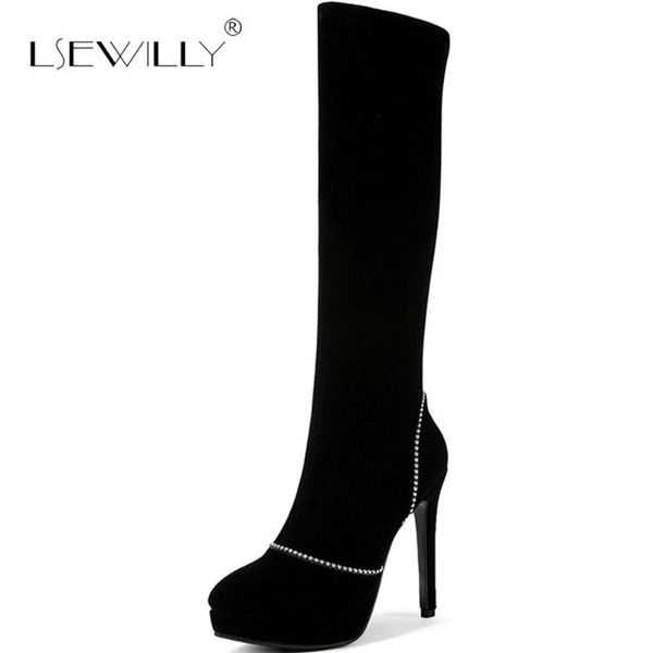 lsewilly women high heels tall boots flock platform high heeled knee boots for women ladies fur warm snow s899, Black
lsewilly women high heels tall boots flock platform high heeled knee boots for women ladies fur warm snow s899, Black