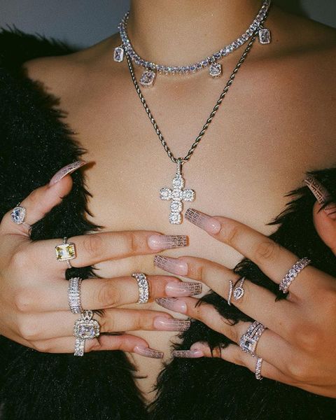 hip hop luxury long necklace wide heavy cross pendant necklace boy men cool charm chain iced out bling chain jewelry, Silver
hip hop luxury long necklace wide heavy cross pendant necklace boy men cool charm chain iced out bling chain jewelry, Silver
