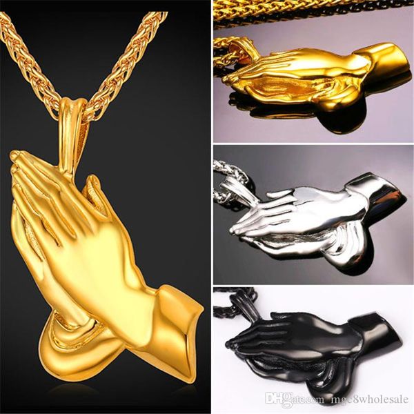 U7 The Praying Hands Jewelry Pendant Necklace Brother Gift 18K Gold Plated Stainless Steel Men Chain Perfect Gift Necklace Accessories
U7 The Praying Hands Jewelry Pendant Necklace Brother Gift 18K Gold Plated Stainless Steel Men Chain Perfect Gift Necklace Accessories