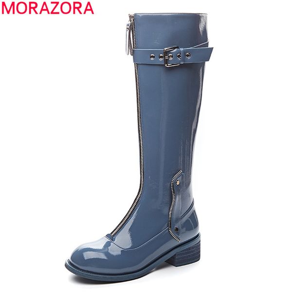 boots morazora 2021 arrive genuine leather knee high med heels round toe zip ladies shoes winter keep warm women, Black
boots morazora 2021 arrive genuine leather knee high med heels round toe zip ladies shoes winter keep warm women, Black