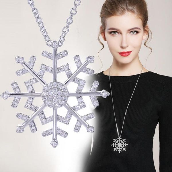 fashion snowflake pendant necklaces birthday lover's women accessories long chain trendy gift 27.5cm romantic jewelry bohem k2e2, Silver
fashion snowflake pendant necklaces birthday lover's women accessories long chain trendy gift 27.5cm romantic jewelry bohem k2e2, Silver